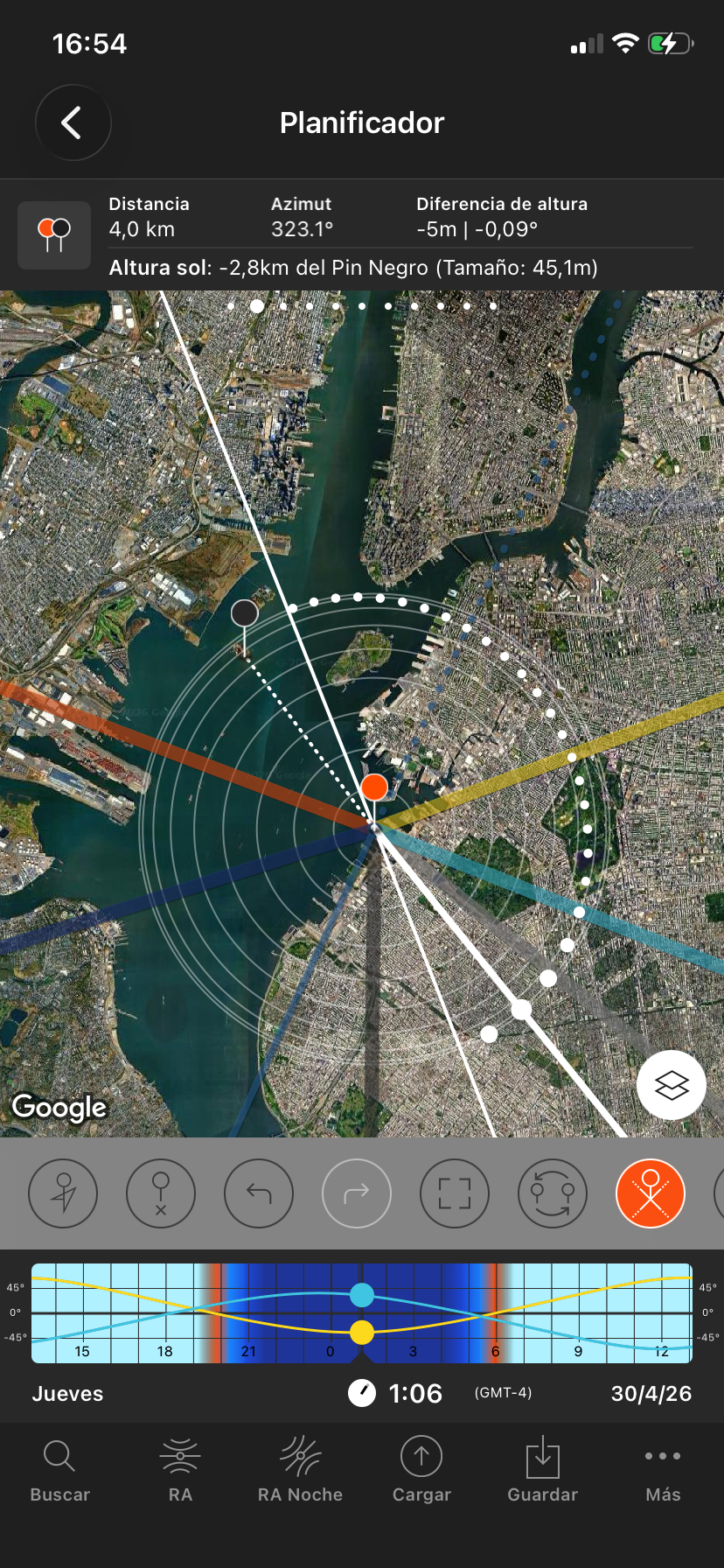 PhotoPills app on iPhone